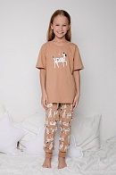 Пижама футболка + брюки для девочек CROCKID 174127