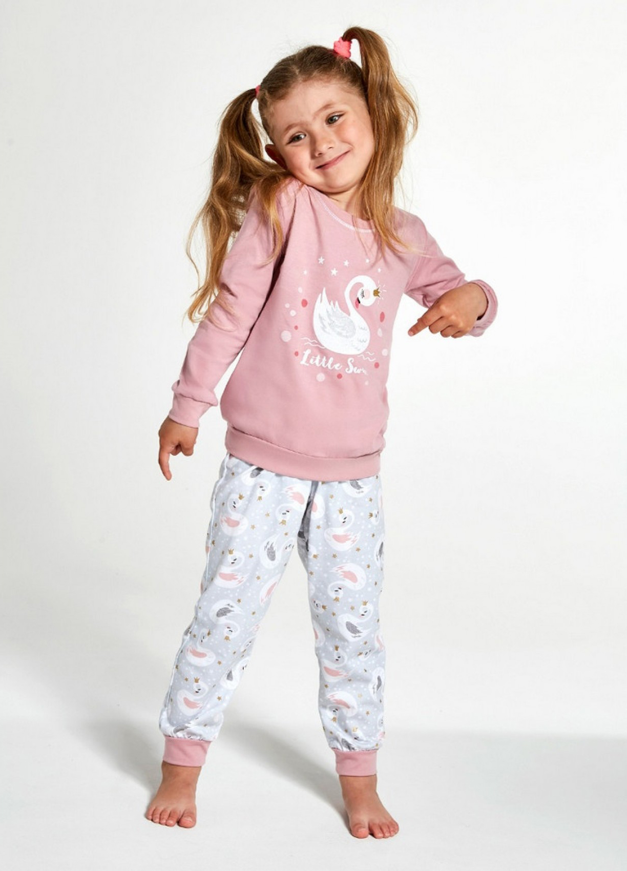 Пижама джемпер + брюки для девочек Cornette 166348
