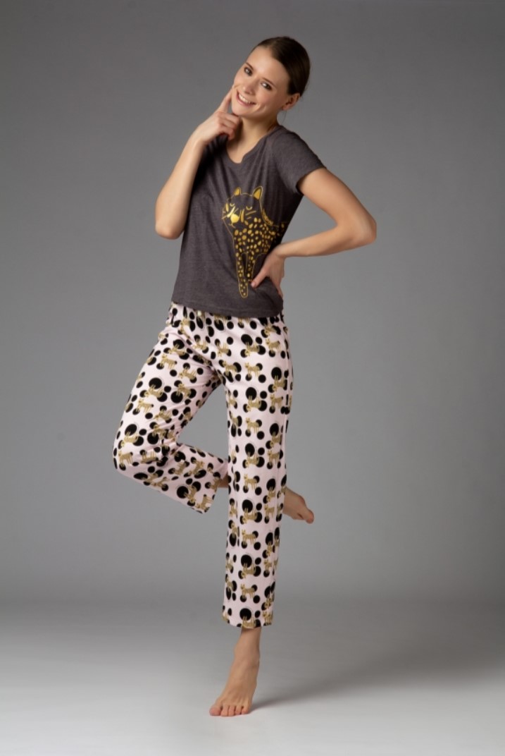 Пижама футболка + брюки для женщин Indefini 173561