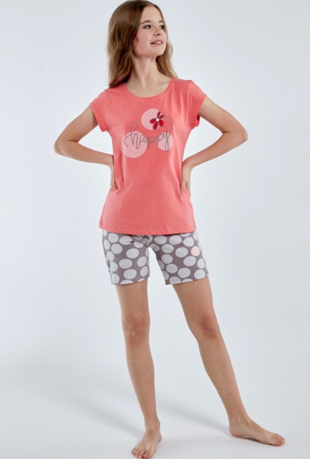 Пижама футболка + шорты для девочек Cornette 173708