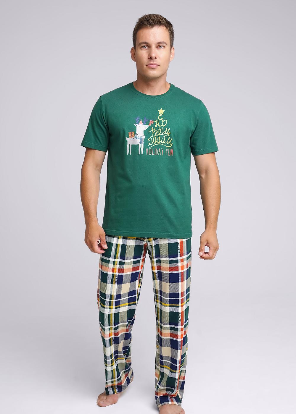 Комплект футболка + брюки Новый год для мужчин Clever 177133