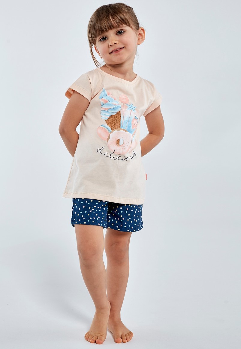 Пижама футболка + шорты для девочек Cornette 173706