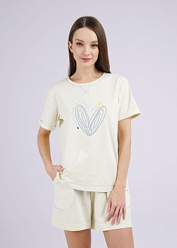 Пижама футболка + шорты для женщин Clever 178437