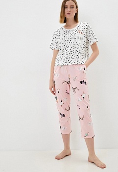 Пижама футболка + брюки для женщин Indefini 171679