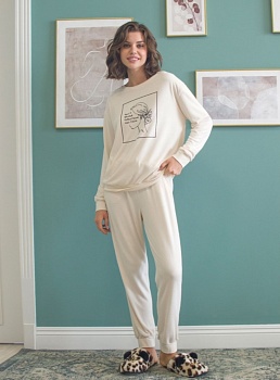 Пижама джемпер + брюки для женщин Indefini 172388