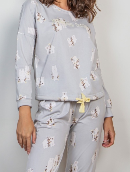 170830 Пижама (ДЛ.рукав+брюки) INDEFINI TCC1235 (2)