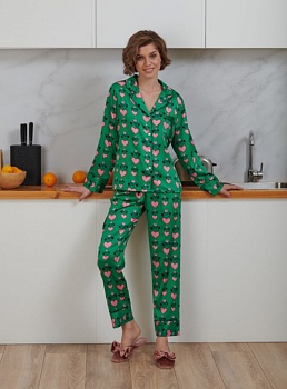 Пижама рубашка + брюки для женщин Indefini 172933