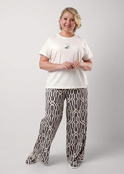 Пижама футболка + брюки для женщин Clever 180052