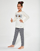 Пижама джемпер + брюки для девочек Cornette 165731