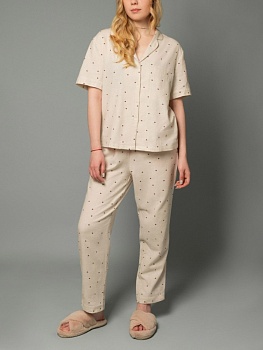 Пижама футболка + брюки для женщин Indefini 179558