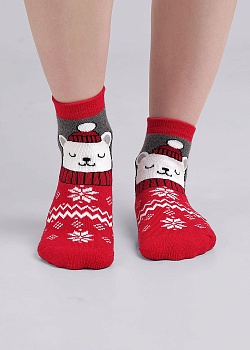 Носки цветные Новый год для девочек и мальчиков Clever 179103