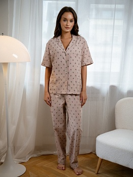 Пижама рубашка + брюки для женщин Indefini 185261