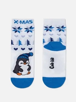 Носки цветные Новый год для девочек и мальчиков CONTE-KIDS 176949