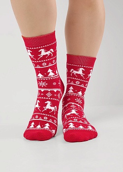 Носки цветные Новый год для женщин Clever 185321