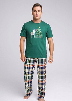 Комплект футболка + брюки Новый год для мужчин Clever 177133