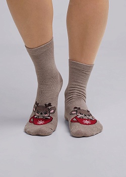 Носки цветные Новый год для девочек и мальчиков Clever 179082