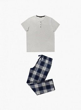 Пижама футболка + брюки для мужчин Indefini 172867