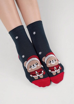 Носки цветные Новый год для девочек и мальчиков Clever 185306