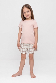 Пижама футболка + шорты для девочек CROCKID 180401