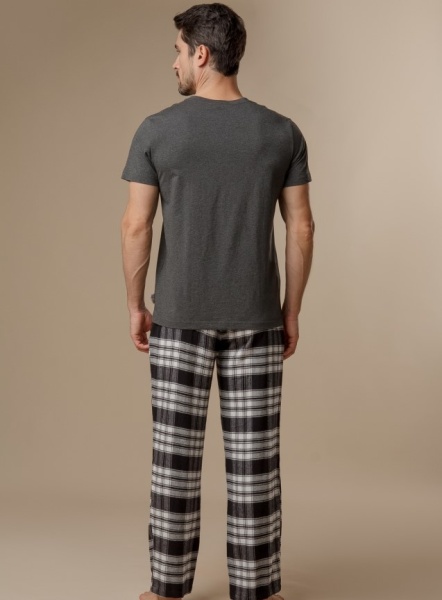 177563 Пижама мужская (футболка+шорты) INDEFINI PBC3042 (1)