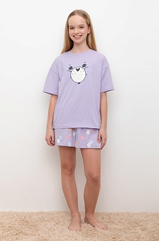Пижама футболка + шорты для девочек CUBBY 178553