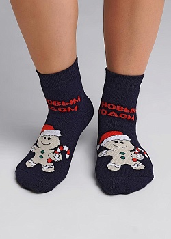 Носки цветные Новый год для девочек и мальчиков Clever 177043