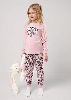 Пижама джемпер + брюки для девочек Clever 173304