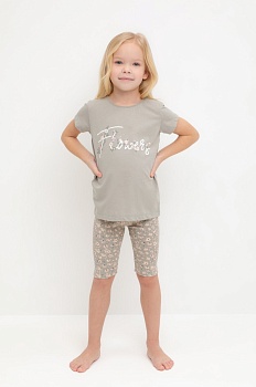 Пижама футболка + шорты для девочек CROCKID 185914
