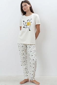 Пижама футболка + брюки для женщин Almando Melado 179590