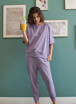 Пижама футболка + брюки для женщин Indefini 172647