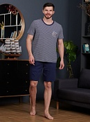 Пижама футболка + шорты для мужчин Indefini 173378