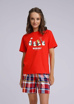 Комплект футболка + шорты Новый год для женщин Clever 177104