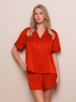 Пижама футболка + шорты для женщин Indefini 179557