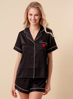 Пижама футболка + шорты для женщин Indefini 178831