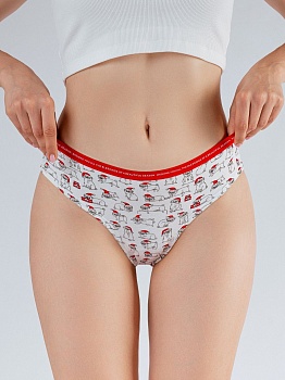 Трусы слипы Новый год для женщин Indefini 185510