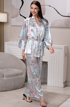 Пижама жакет + топ + брюки для женщин Mia-Аmore 179983
