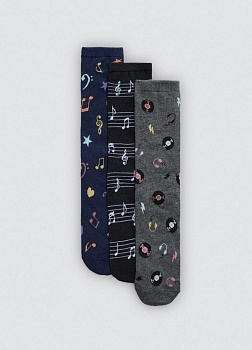 Носки с принтом (3 пары) для женщин Ysabel Mora 185561