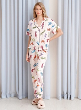Пижама рубашка + брюки для женщин Indefini 177648