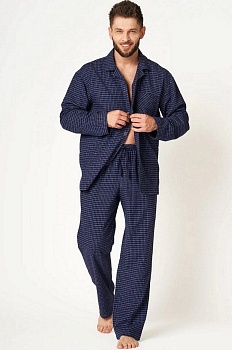 Пижама рубашка + брюки для мужчин Key 179571