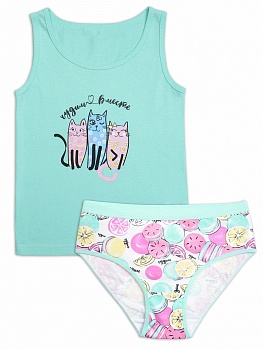 Комплект белья майка + трусы для девочек Pelican 167115