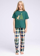 Пижама футболка + брюки для девочек Clever 177111