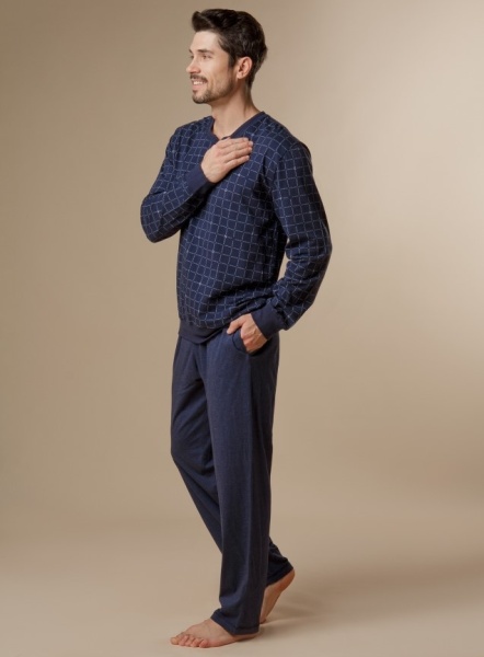 177335 Мужская пижама INDEFINI (дл.рукав+брюки) PCC3044 (1)