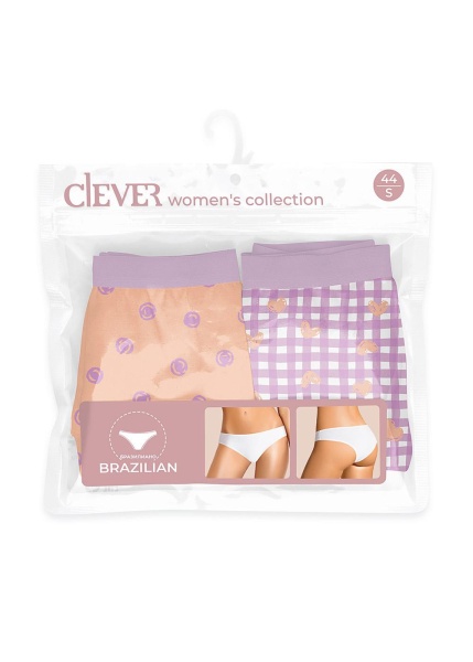 174080 Набор трусов жен. пак CLE LKBR1018т 2шт/уп (4)