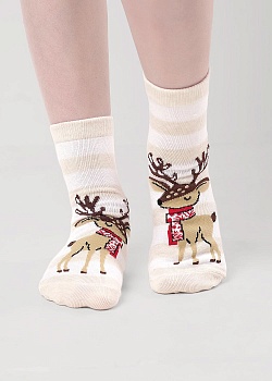Носки цветные Новый год для девочек и мальчиков Clever 185313