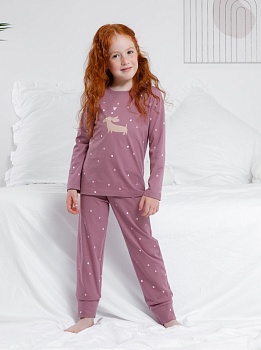 Пижама джемпер + брюки для девочек CROCKID 185111