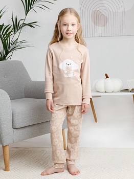 Пижама джемпер + брюки для девочек CROCKID 172496