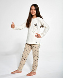 Пижама джемпер + брюки для девочек Cornette 165728