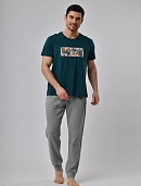 Пижама футболка + брюки для мужчин Indefini 173571