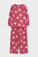 Пижама джемпер + брюки для девочек CROCKID 177139