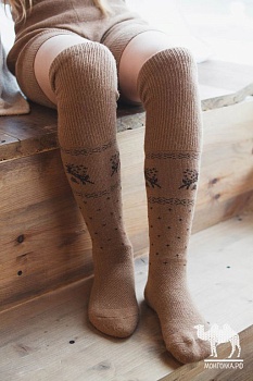Гольфы теплые для девочек и мальчиков Монголка 152262